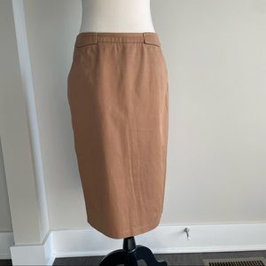 New York and Company Camel Brown Pencil Skirt